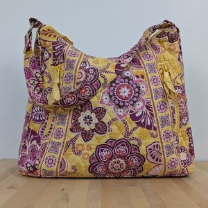 Vera Bradley Lisa B Hobo Shoulder Bag in Bali Gold